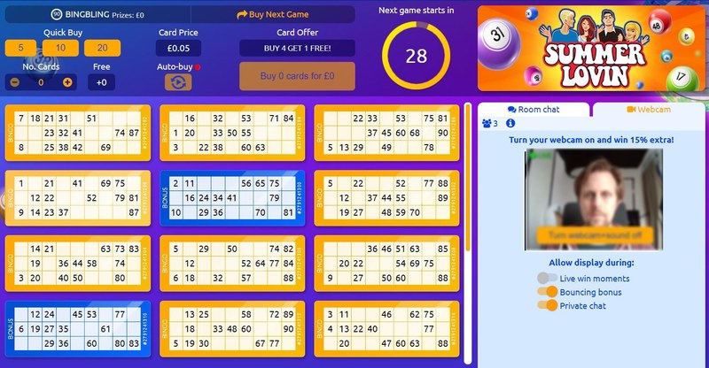 Bingocams Webcam On